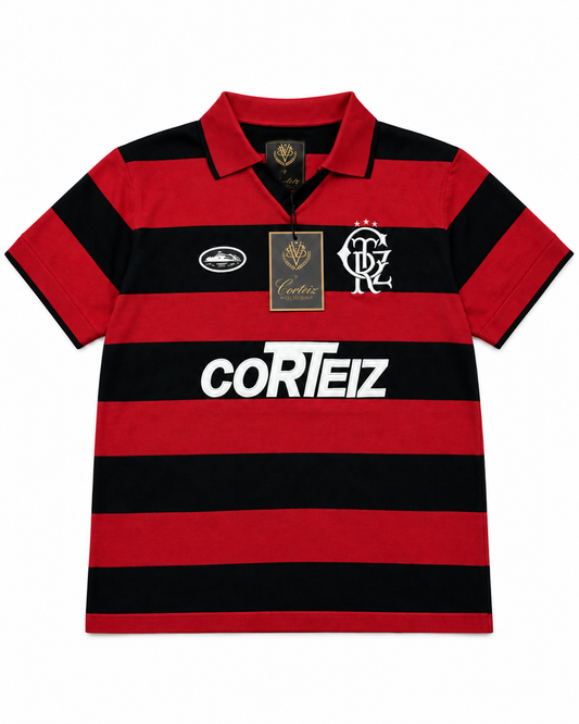 Corteiz Striped Knit Jersey Rojo
